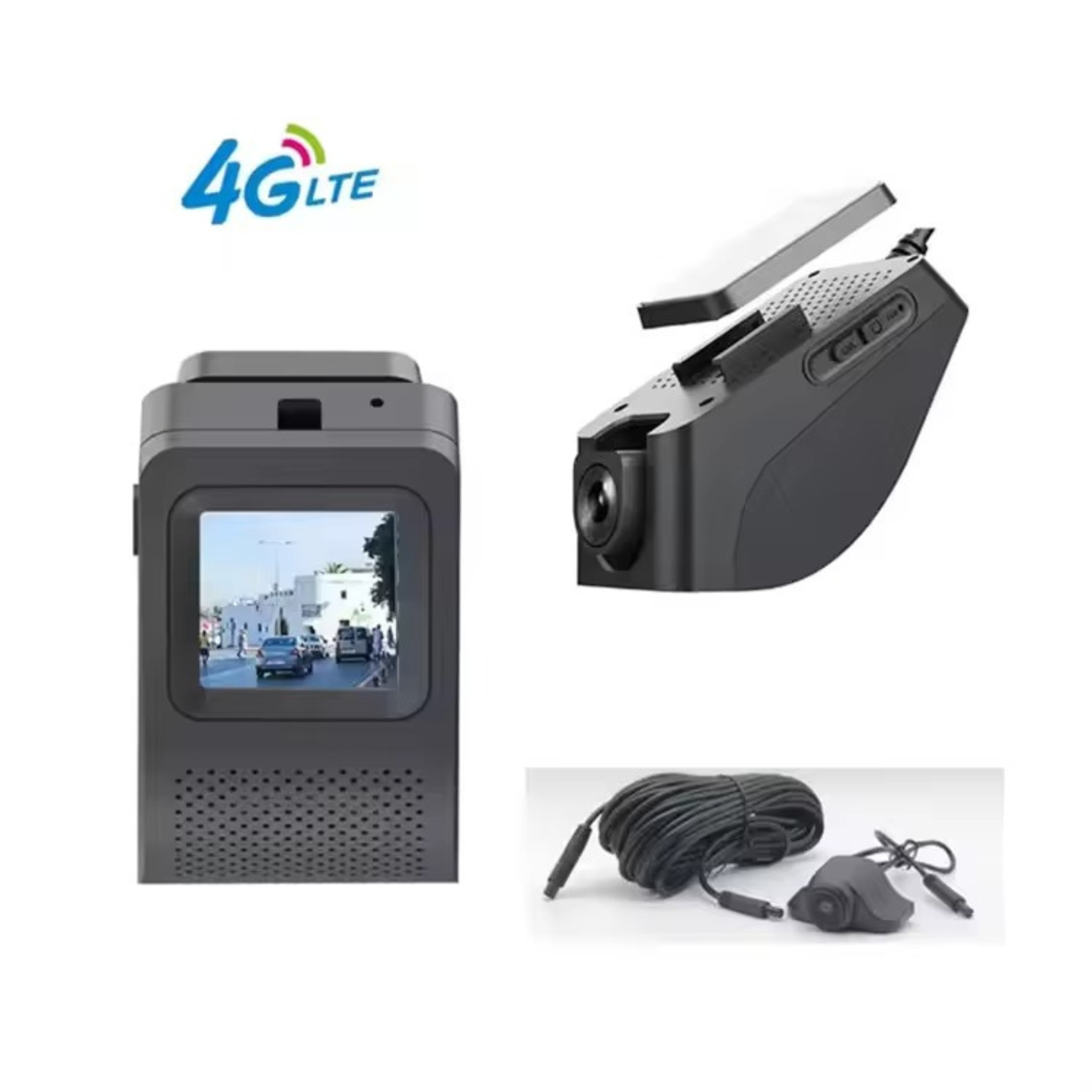K19 4G Smart Dashcam – 1.5″ Screen | Dual Camera (1080P Front + 480P Rear) | Two‑Way Talk | SOS Panic Button | Linux System | Fleet Management | Supports 256GB