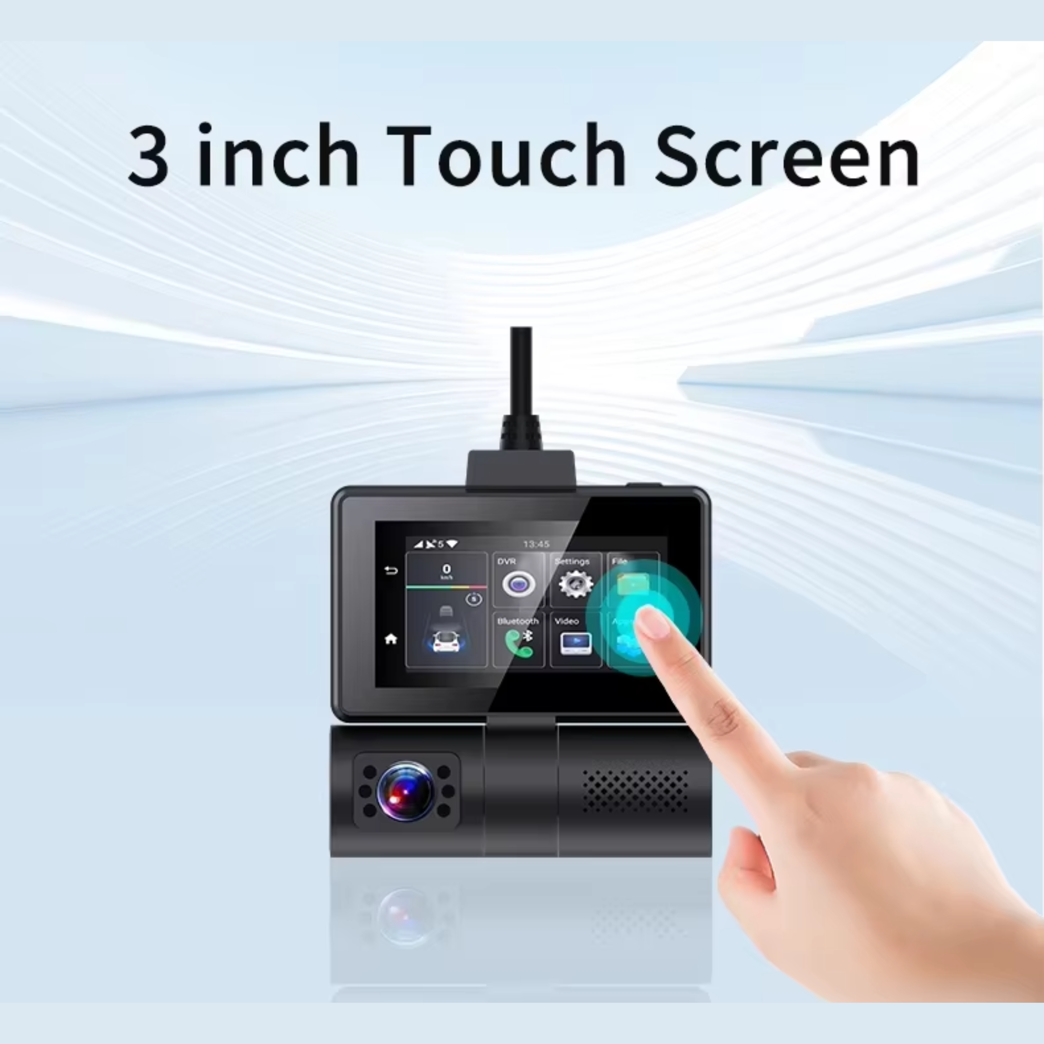 G56 4G Smart Dashcam – 3″ Touch Screen | Android 8.1 | Triple Camera (Front+Interior+Rear) | ADAS | 24H Parking Monitor | Two‑Way Talk