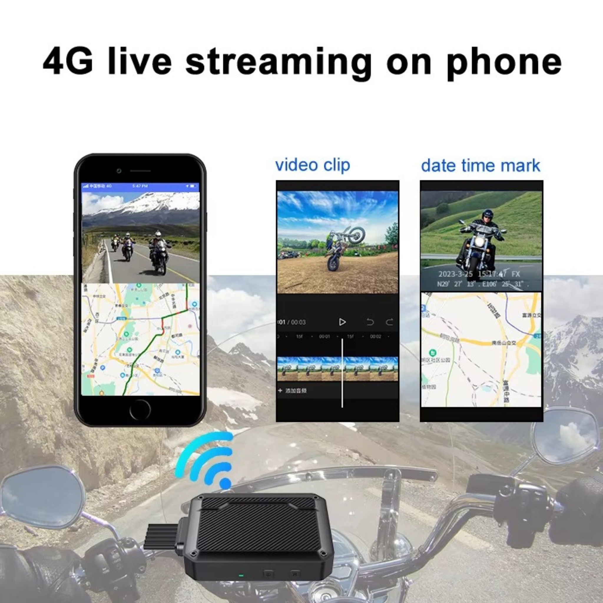 ZW2 4G Smart Dashcam – Android 8.1 | Dual 1080P Cameras (Front+Rear) | 360° Rotatable | GPS+BeiDou | 4G LTE | Car Assist App | CMSV6 Fleet Management | Supports 256GB | IP65