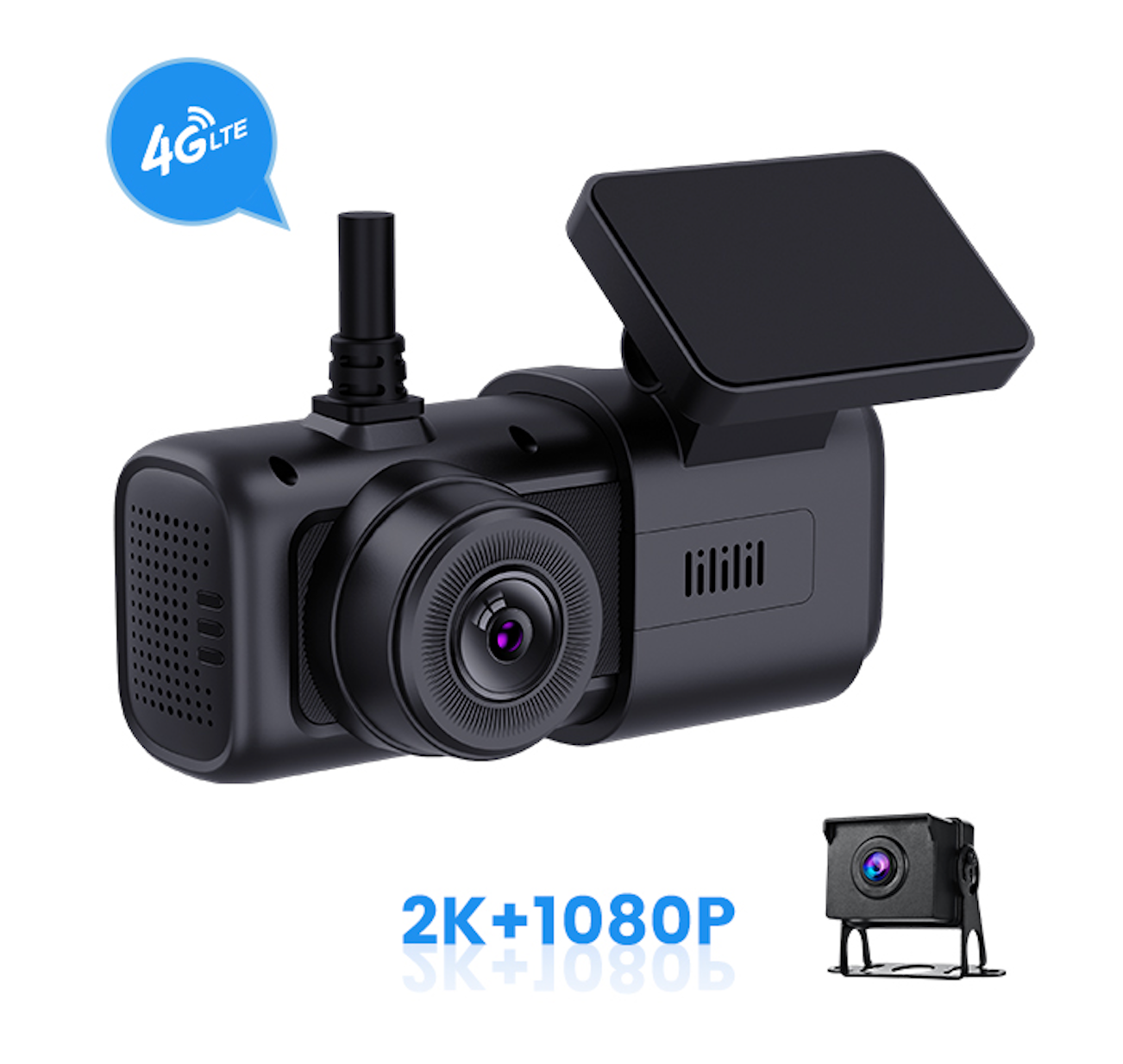 G2C 4G Smart Dashcam – 2K Front + Full HD Rear | 512GB Support | 9‑36V Wide Voltage | GPS+BeiDou | 4G LTE Global Bands | Dual‑Band WiFi | CMSV6 Ready | Time‑Lapse