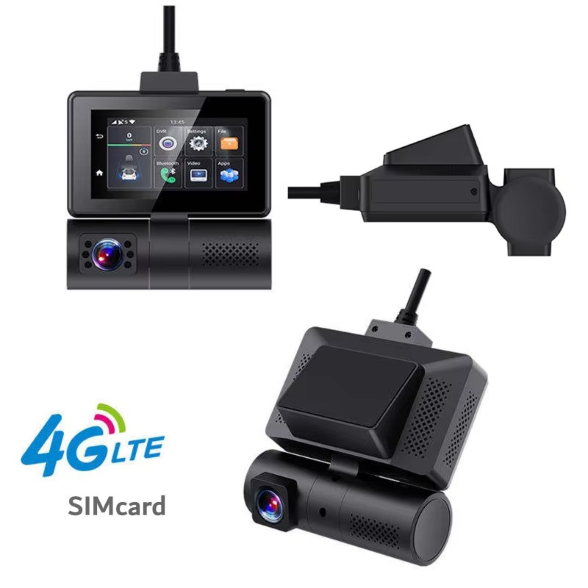 G56 4G Smart Dashcam – 3″ Touch Screen | Android 8.1 | Triple Camera (Front+Interior+Rear) | ADAS | 24H Parking Monitor | Two‑Way Talk