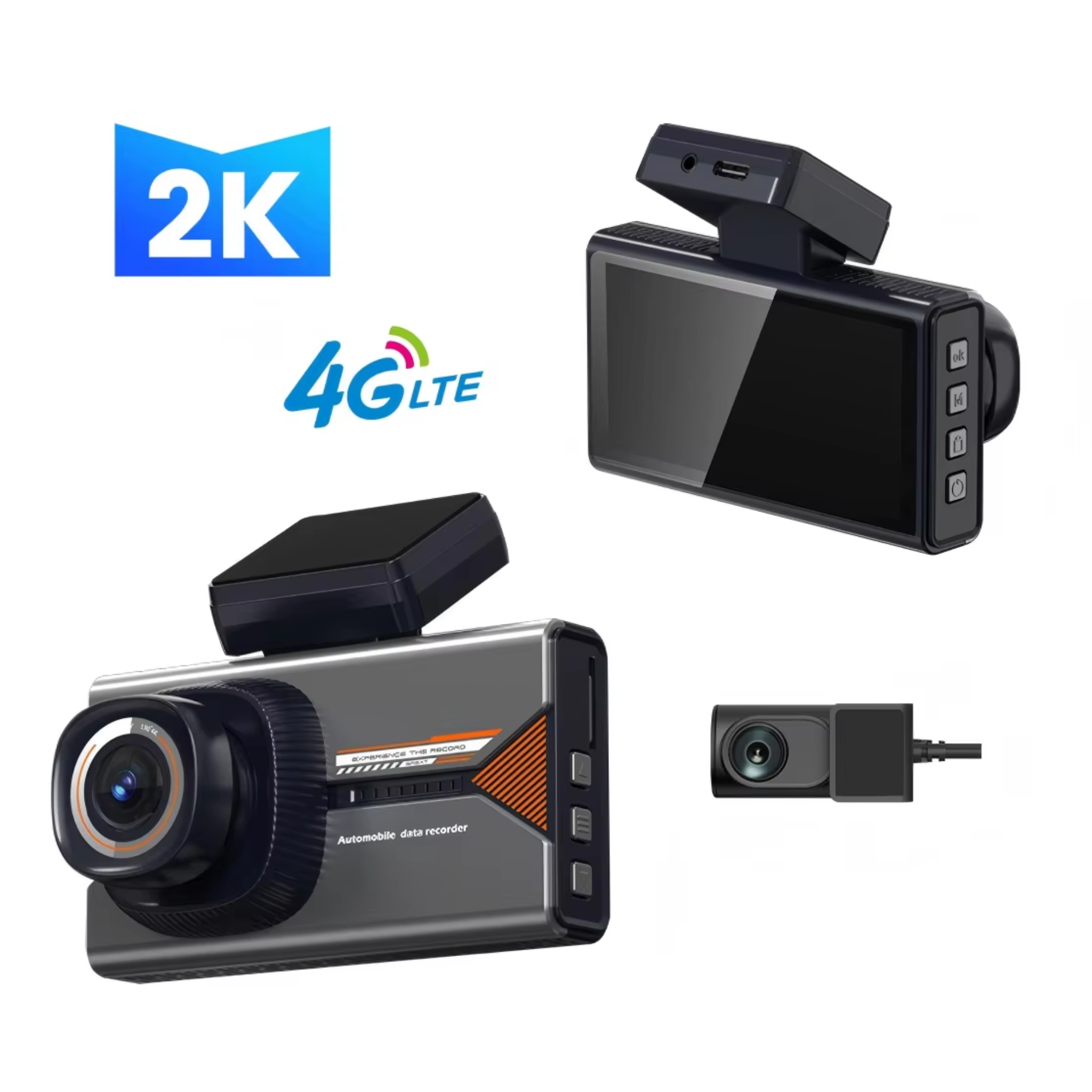 P82 4G Smart Dashcam – 2K Front + 720P Rear | 3″ LCD Screen | GPS Tracking | 256GB Support | Remote File Check | Parking Monitor