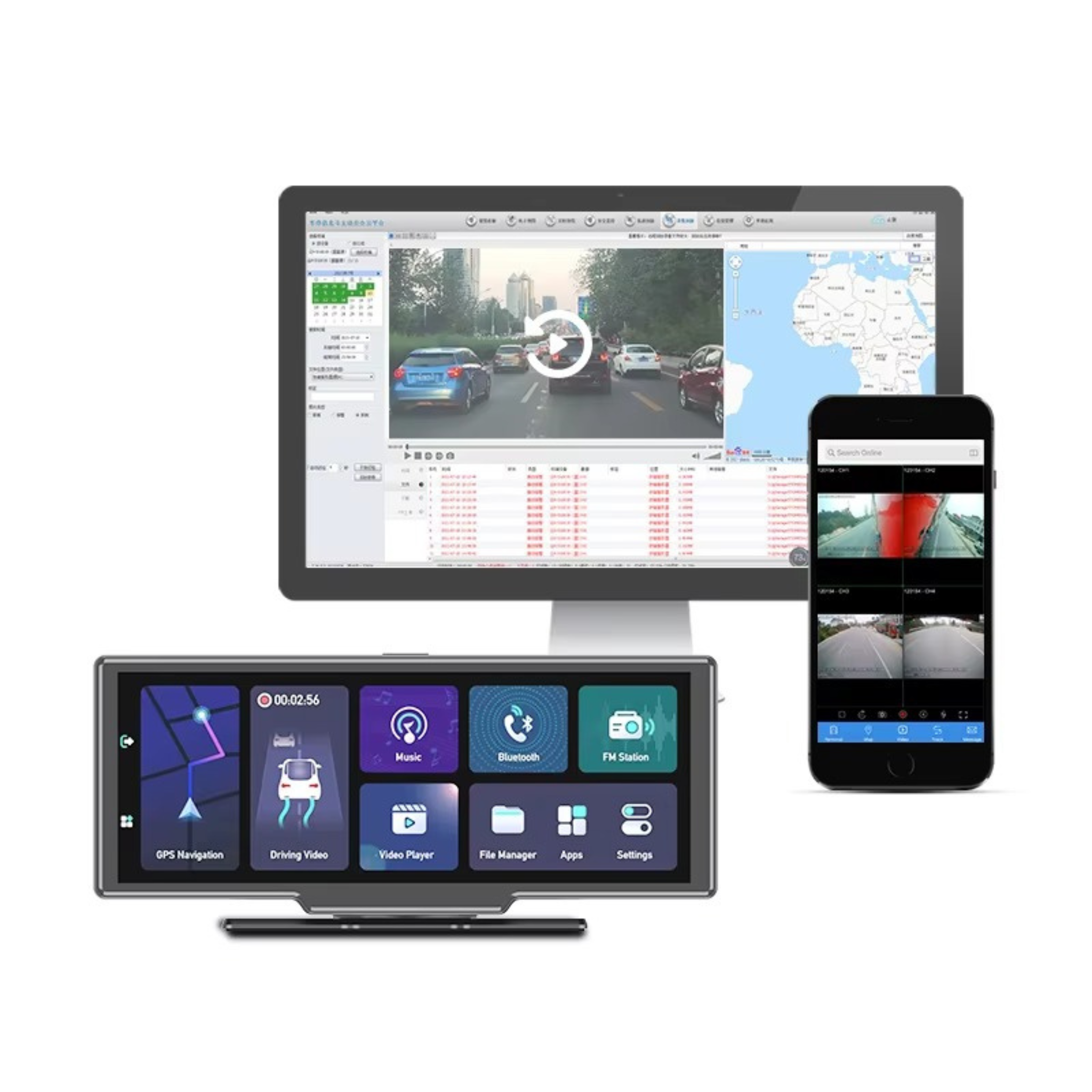 T99 4G Smart Mirror Dashcam – Android 10 | 10.26″ Touch IPS Screen | 4‑Channel Camera (Front+Left+Right+Rear) | Dual‑Band WiFi | 4G | GPS | ADAS | Two‑Way Talk | SOS