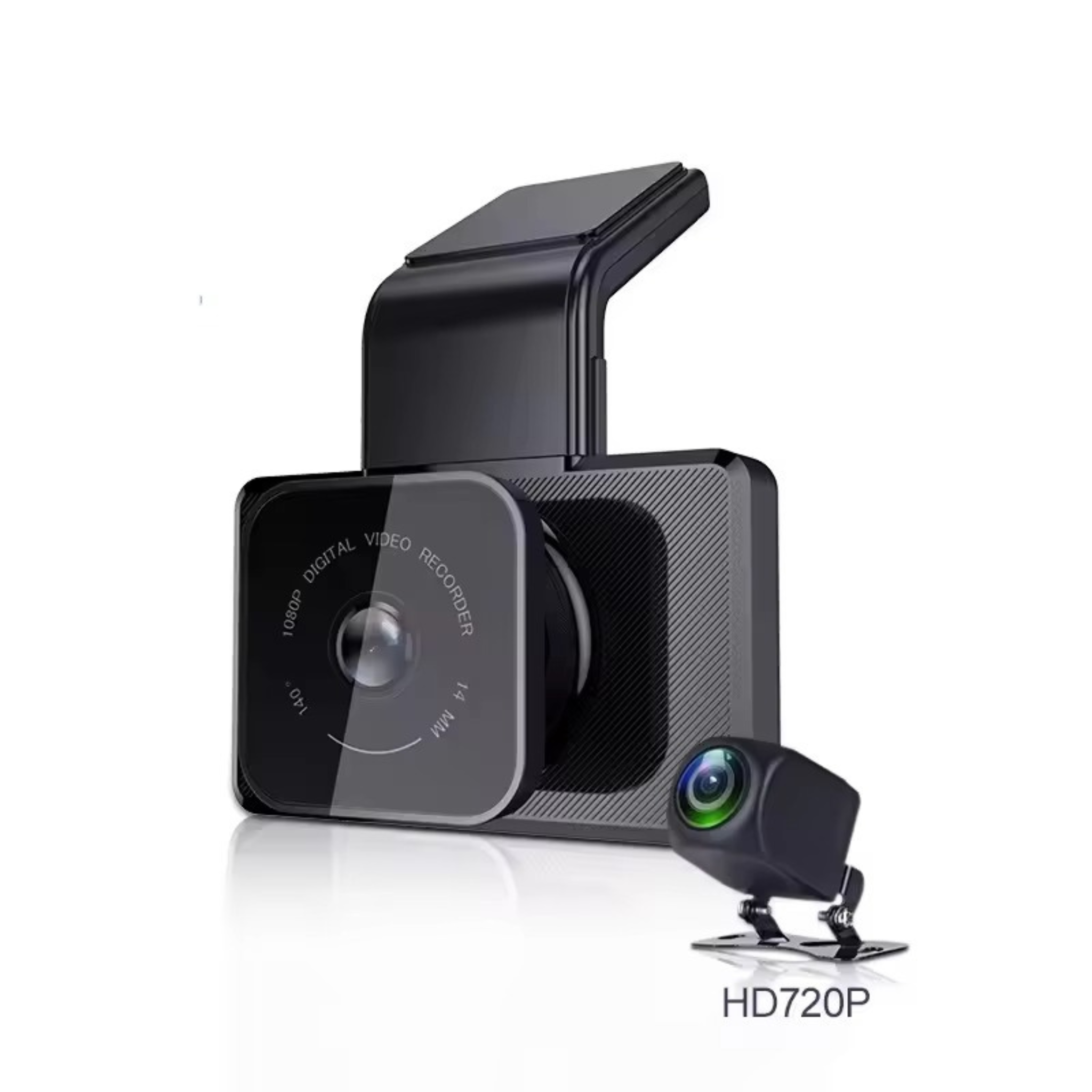 K10 2K Smart Dashcam – 3″ IPS Screen | Dual Camera (2K Front + 720P Rear) | WiFi + GPS Logger | Super Capacitor | E‑Dog Function (Optional) | Loop Recording