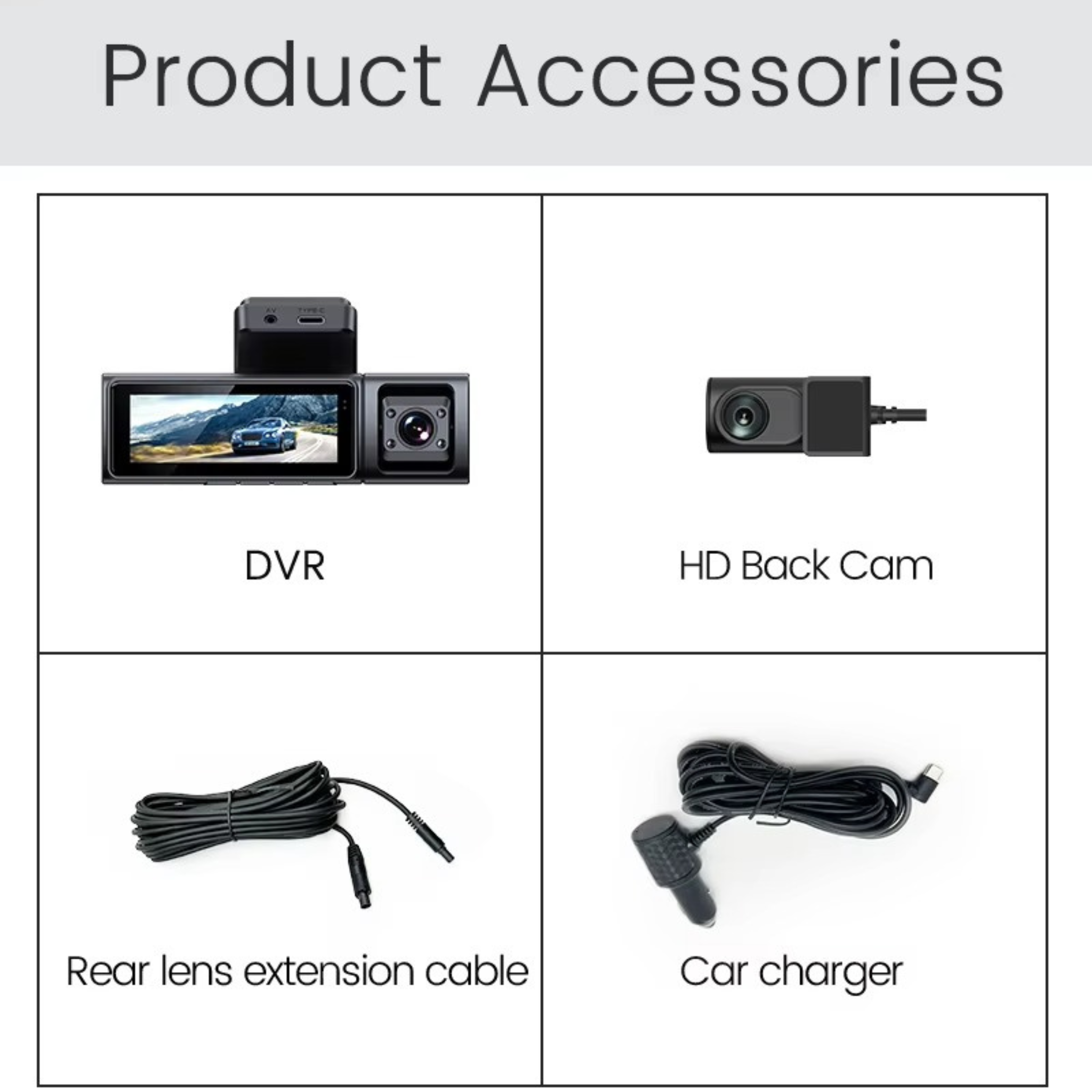 F9-3 Ultra 4K Triple Lens Smart Dashcam – 3.16" LCD, WiFi & GPS, 1080P Cabin Night Vision & Rear Cam, Type-C Power