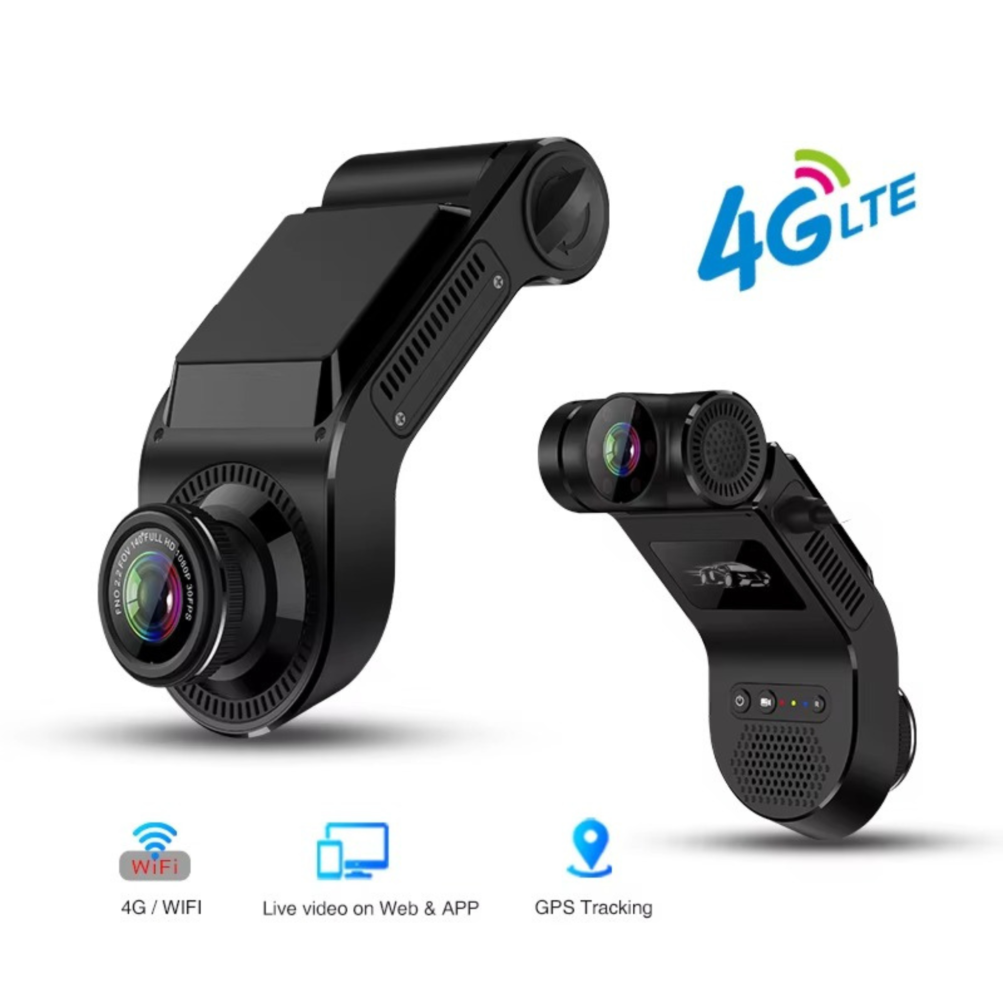 T5 4G Smart Dashcam – Dual Camera (1080P Front + IR Night Vision Interior) | SOS Button | Linux System | GPS+BeiDou | Supports 256GB | Fleet Management Ready