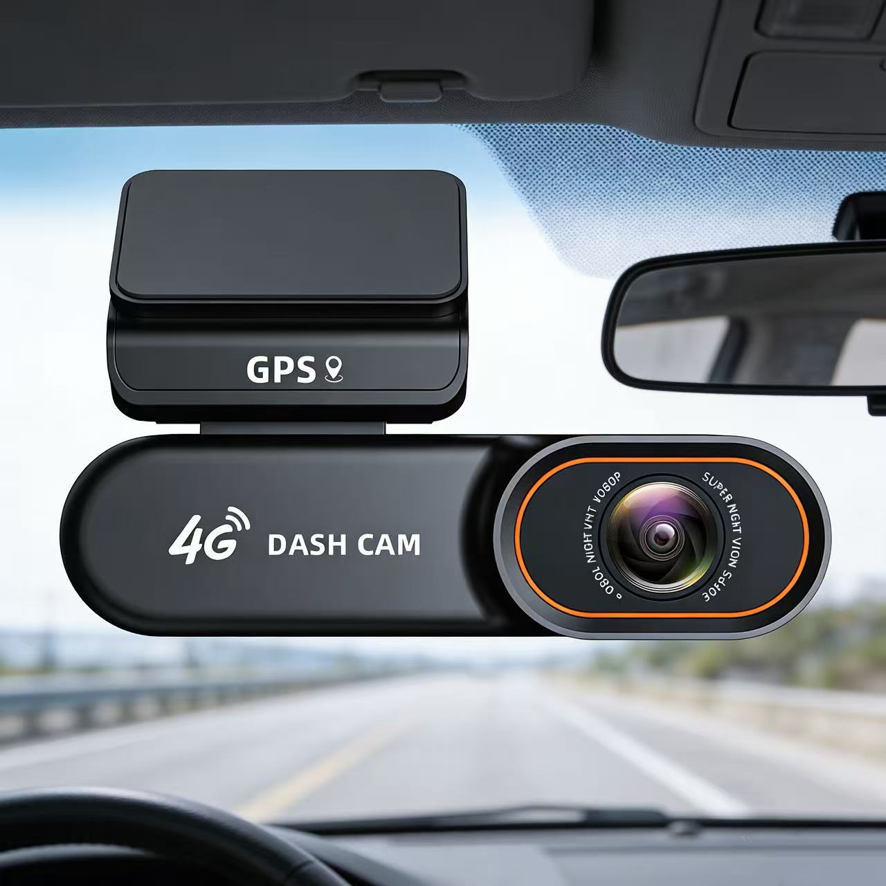 JSD 4G Smart Dashcam - 24/7 Remote Live View, Front & Rear Recording, GPS Tracking & Cloud Backup